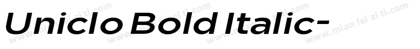 Uniclo Bold Italic字体转换